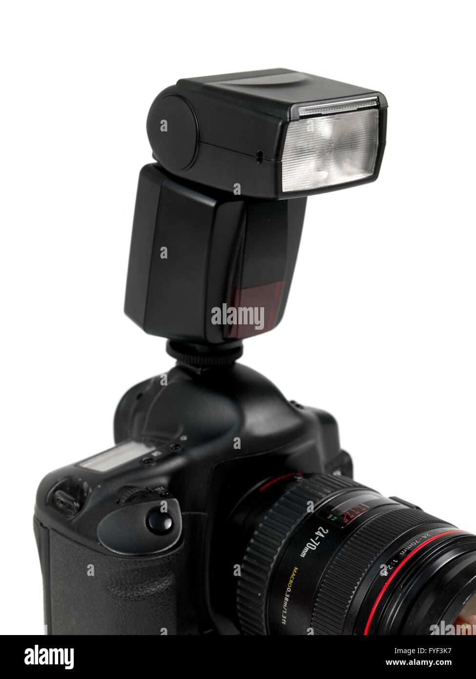 A camera flash isolated against a white background Stock Photo - Alamy