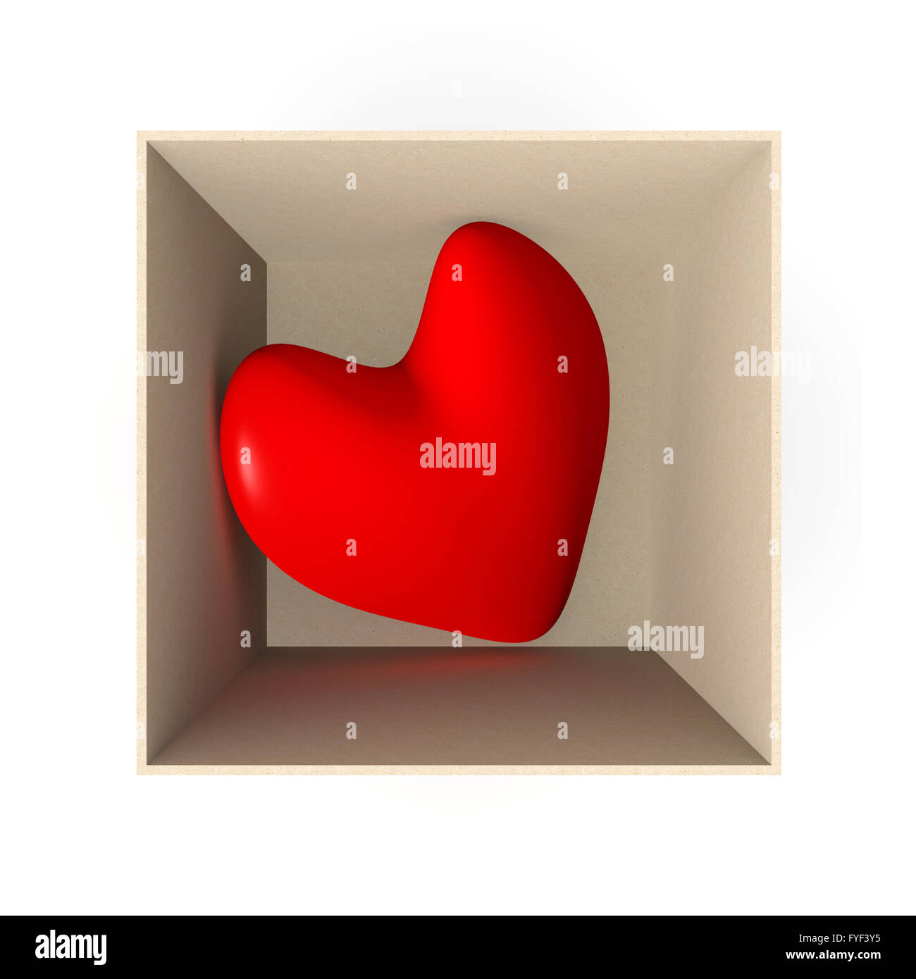 Heart in a box Stock Photo Alamy