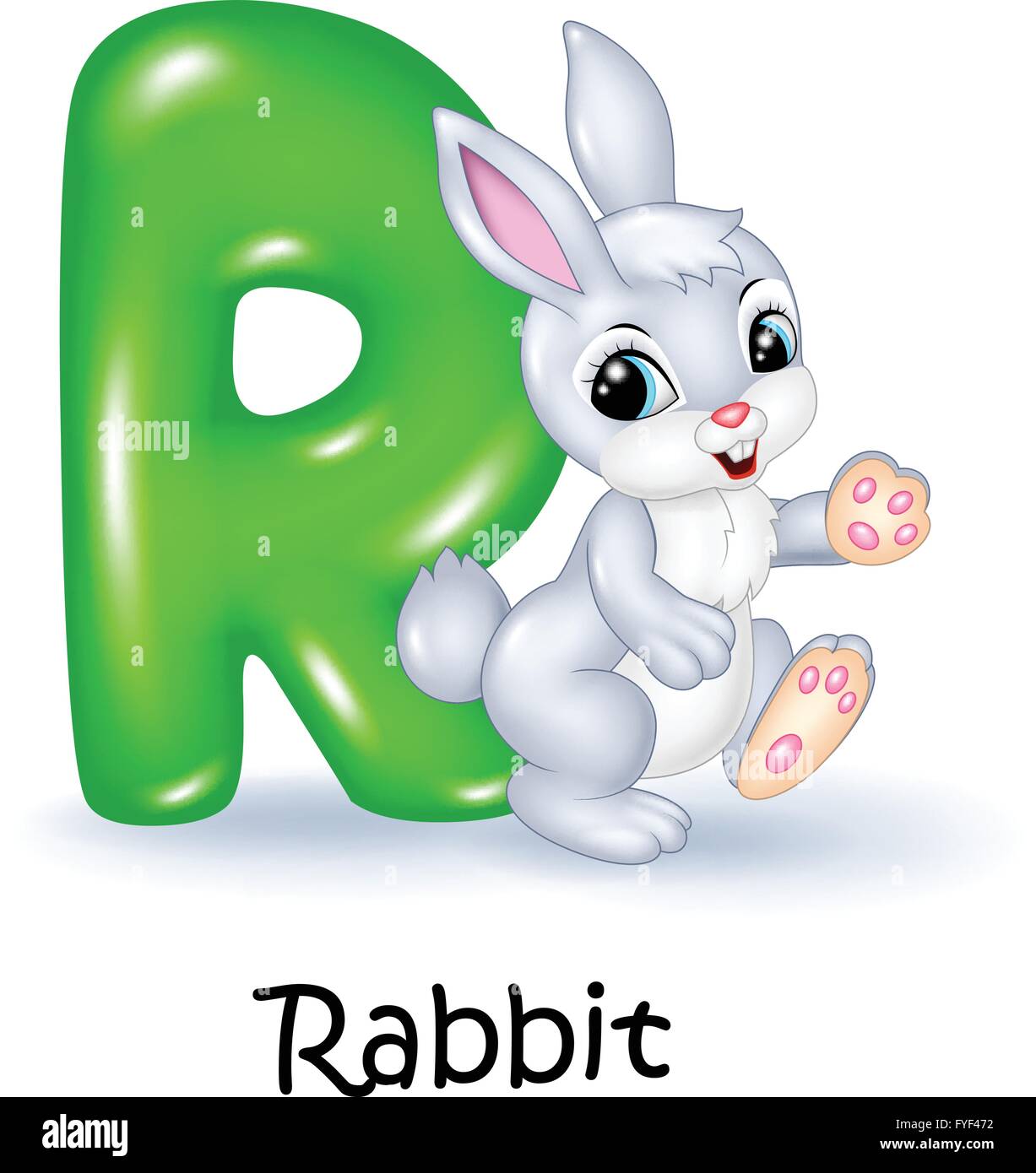 Illustration of R letter for Rabbit Stock Vector Image & Art Alamy