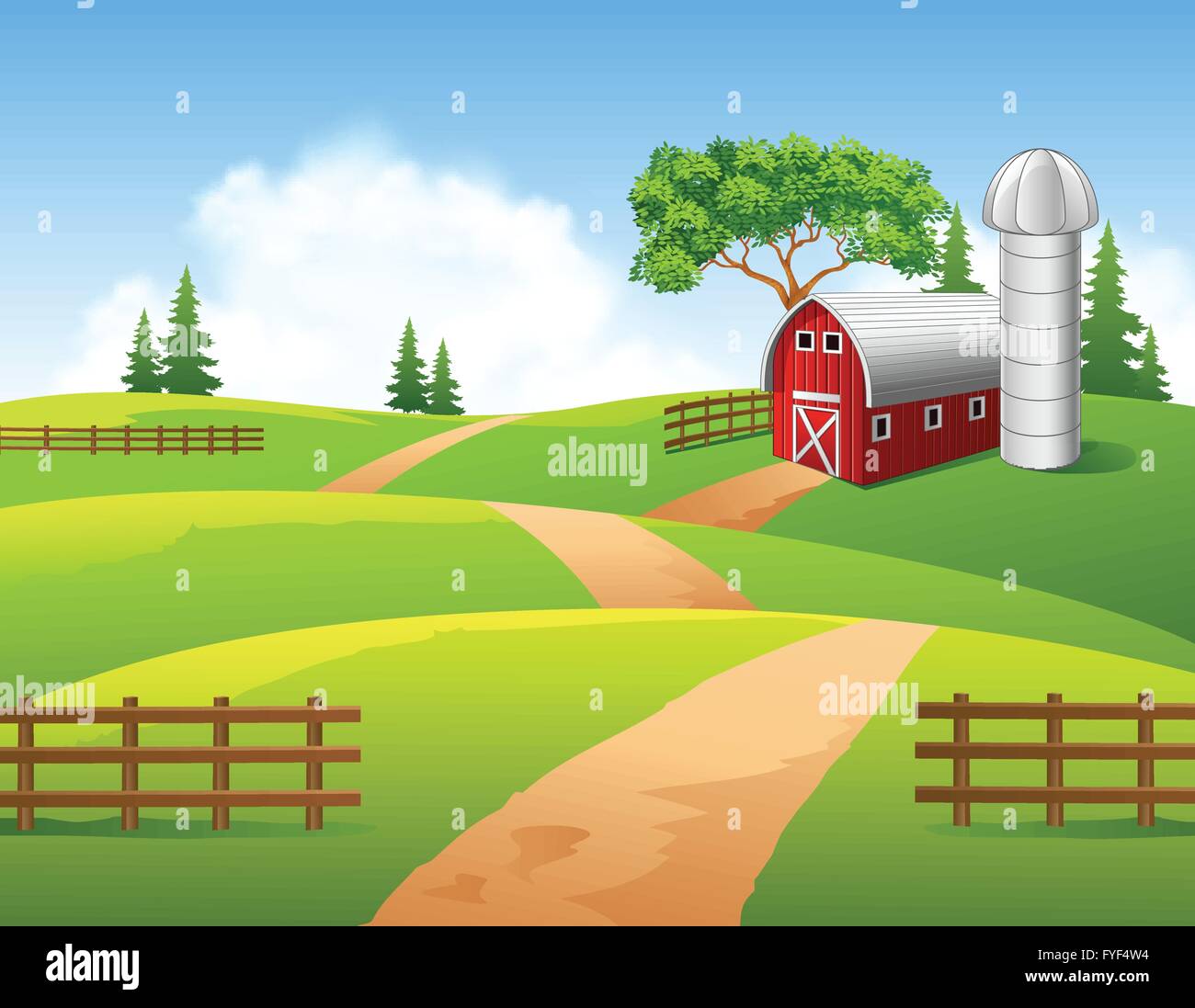 Illustration of farm background Stock Vector Image & Art - Alamy
