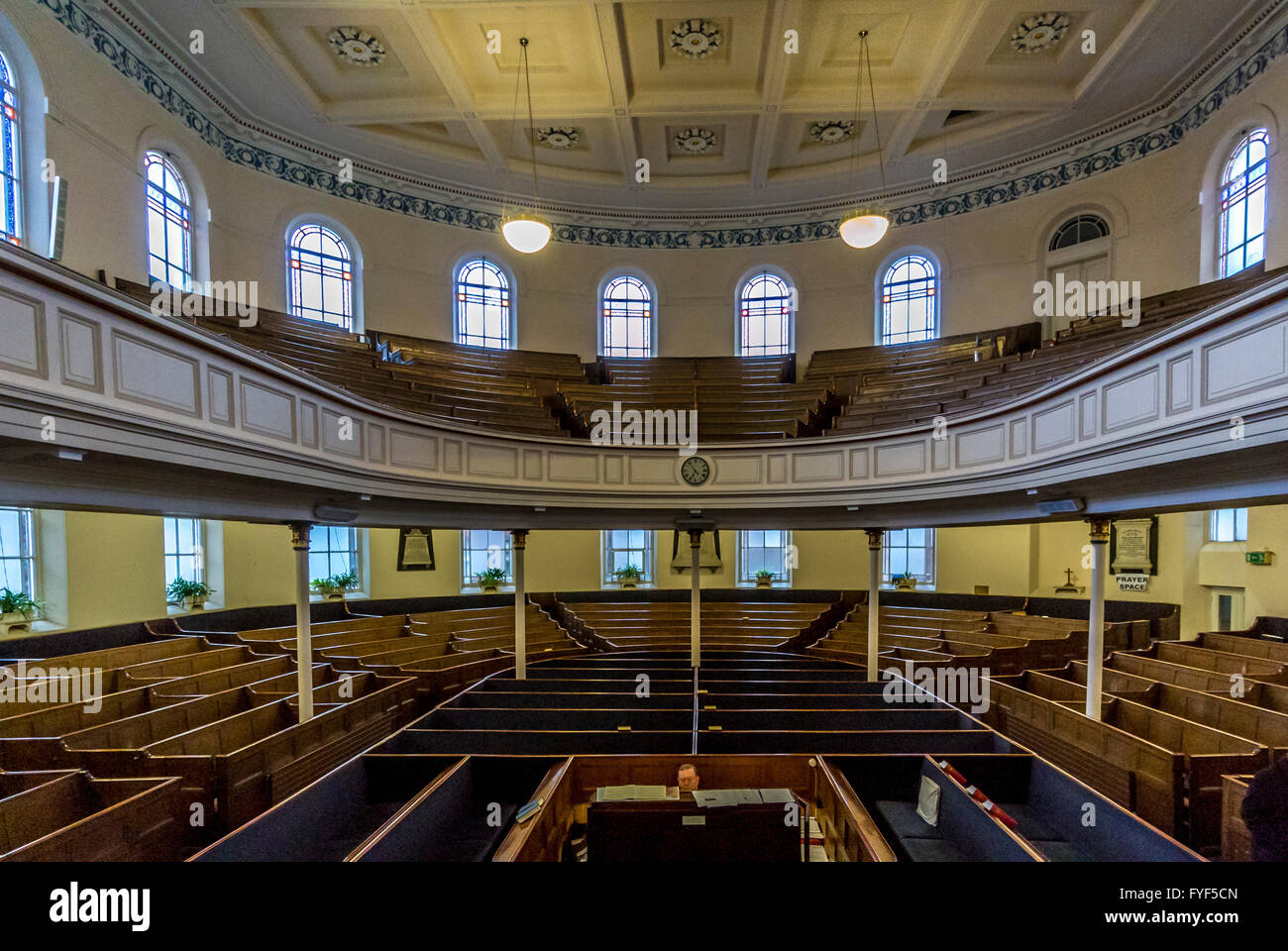 View from Pulpit. York Central Methodist Church, York, UK. Stock Photo
