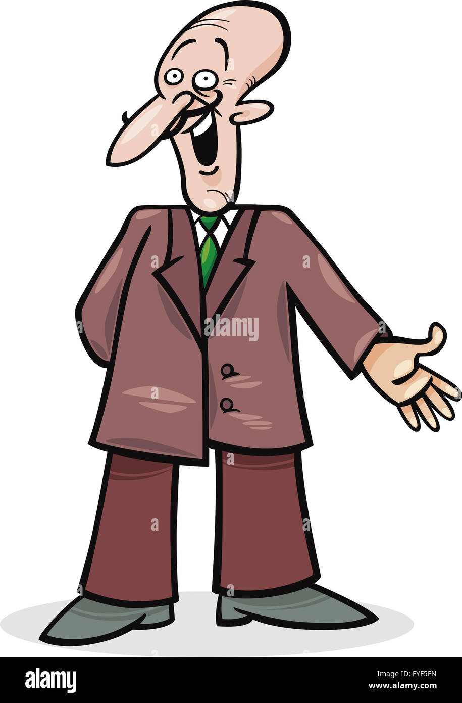 cartoon man in suit Stock Photo - Alamy