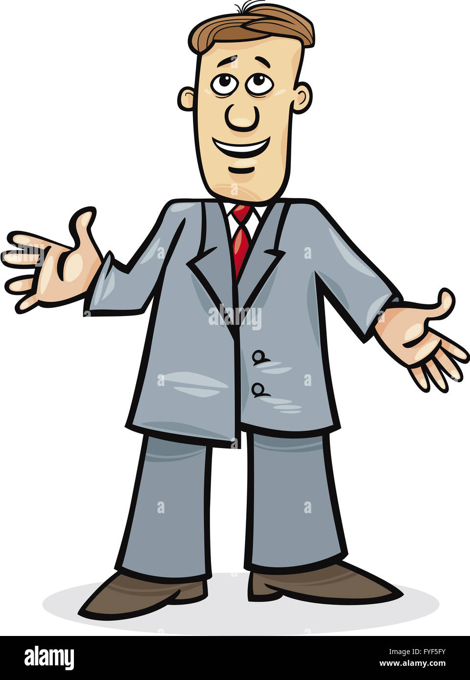 cartoon man in suit Stock Photo Alamy