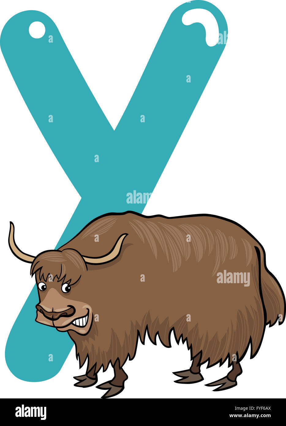 Y for yak Stock Photo