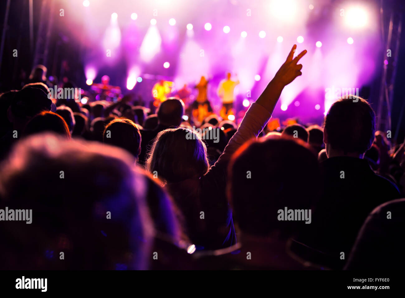 People on music concert Stock Photo