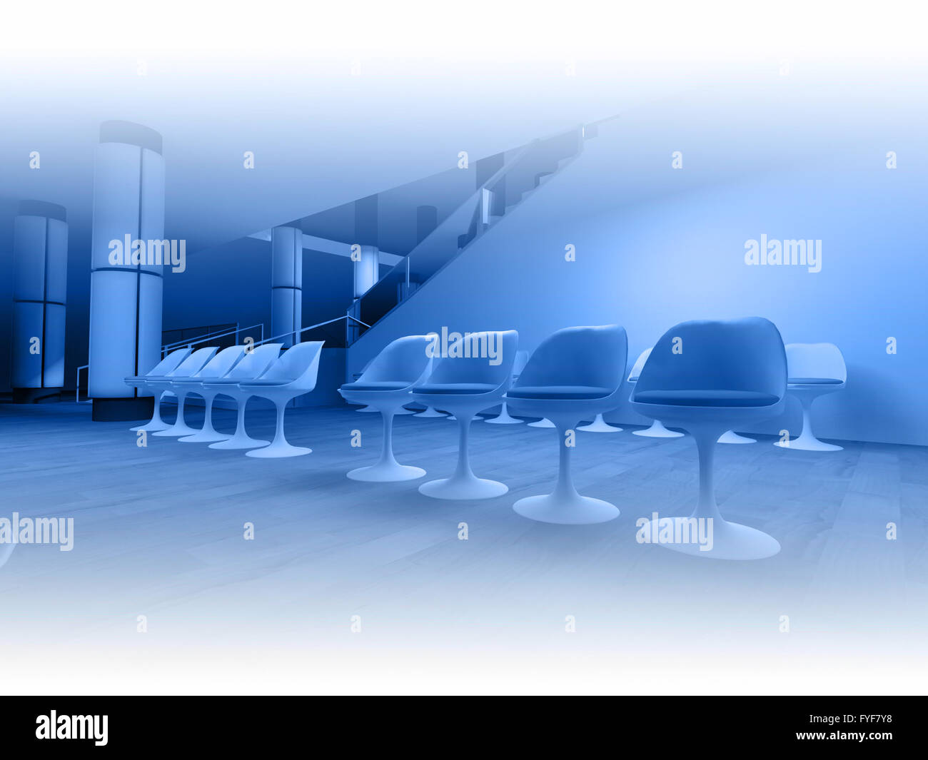 Hospital waiting room, conceptual architecture, clean space Stock Photo ...