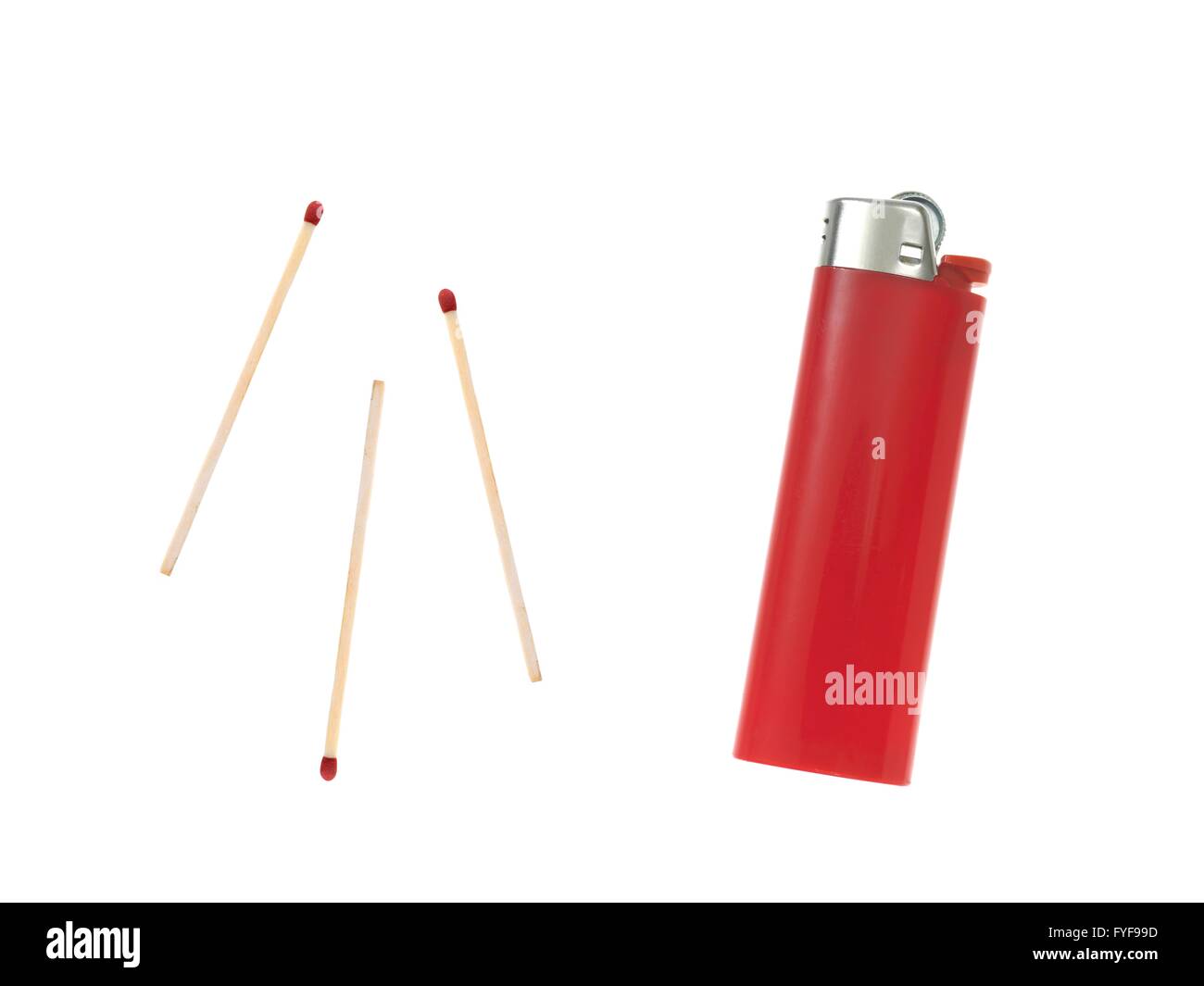 Wooden matches isolated against a white background Stock Photo Alamy