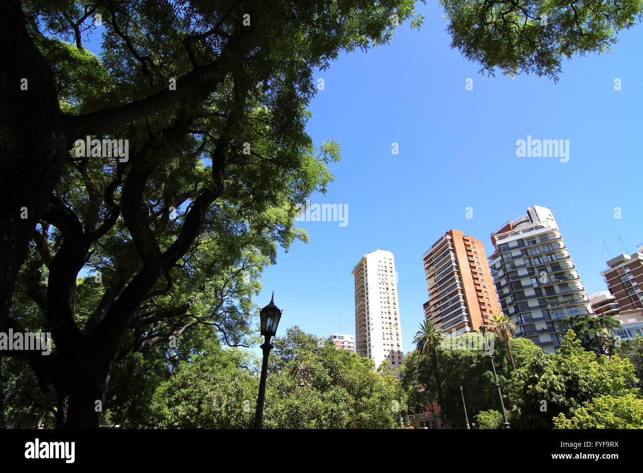 Plaza Barrancas de Belgrano in Buenos Aires Stock Photo