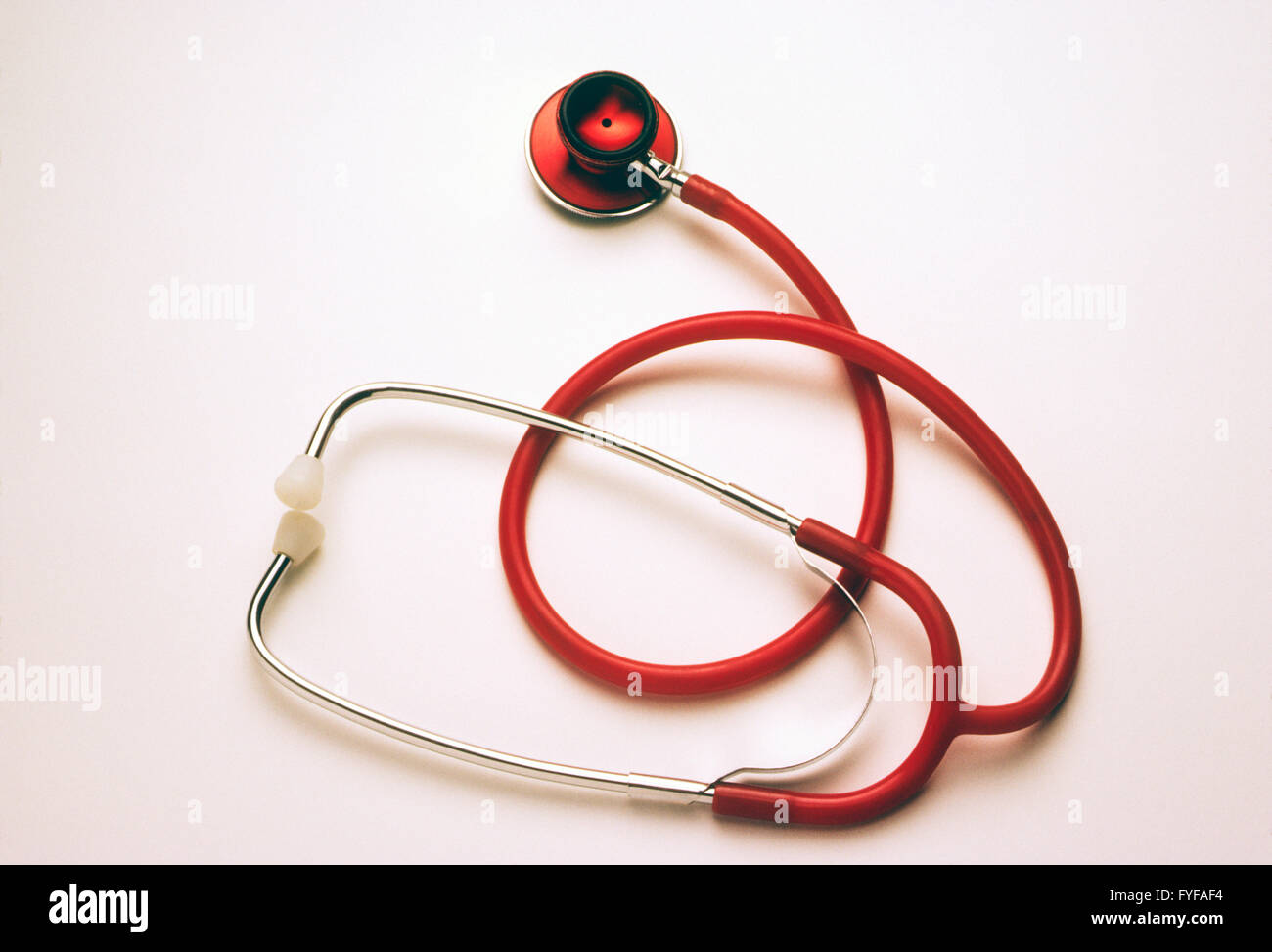 Still life of physician's stethoscope on a white background Stock Photo ...