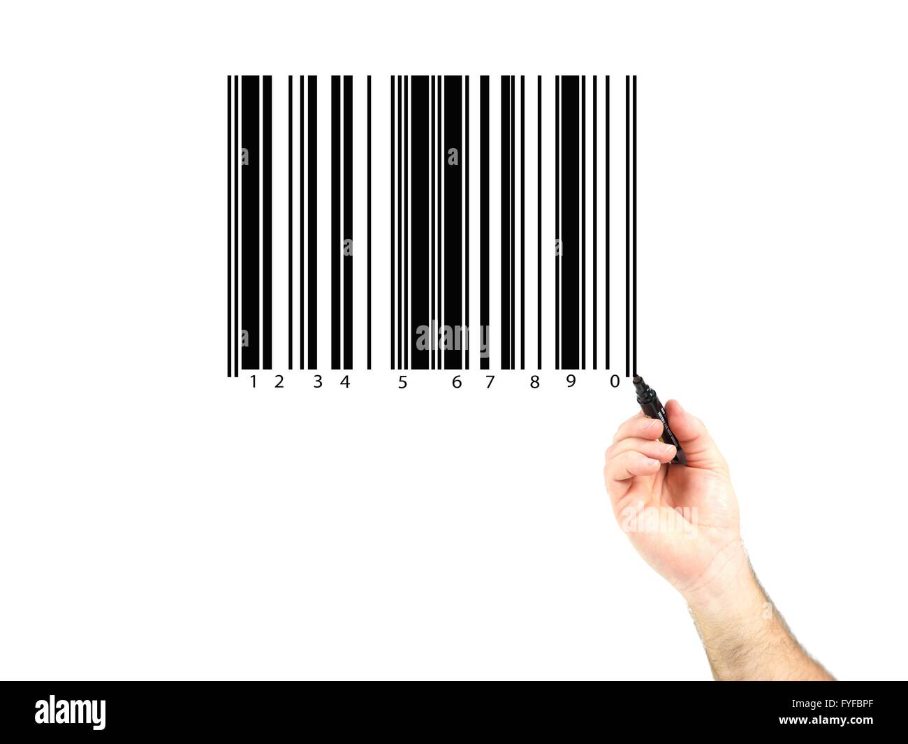 A barcode isolated against a white background Stock Photo Alamy