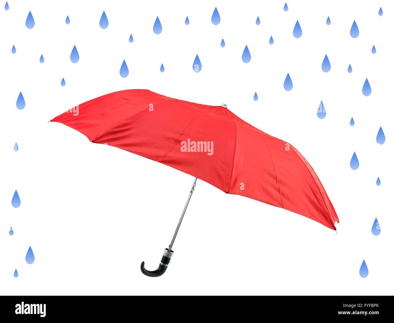 An umbrella isolated against a white background Stock Photo - Alamy