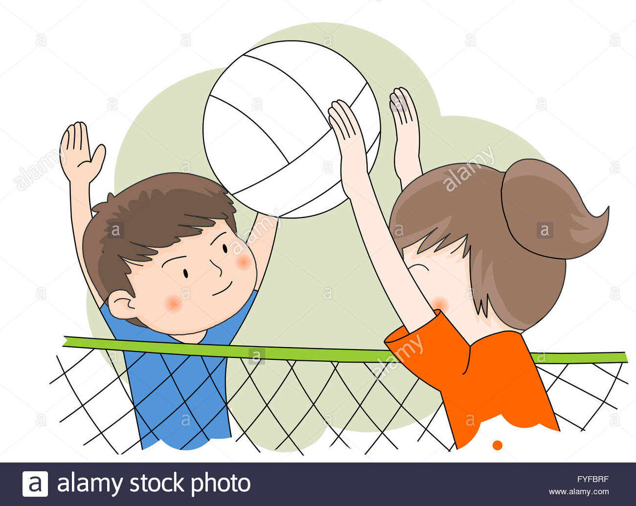 Volleyball Cartoon Stock Photos & Volleyball Cartoon Stock Images - Alamy