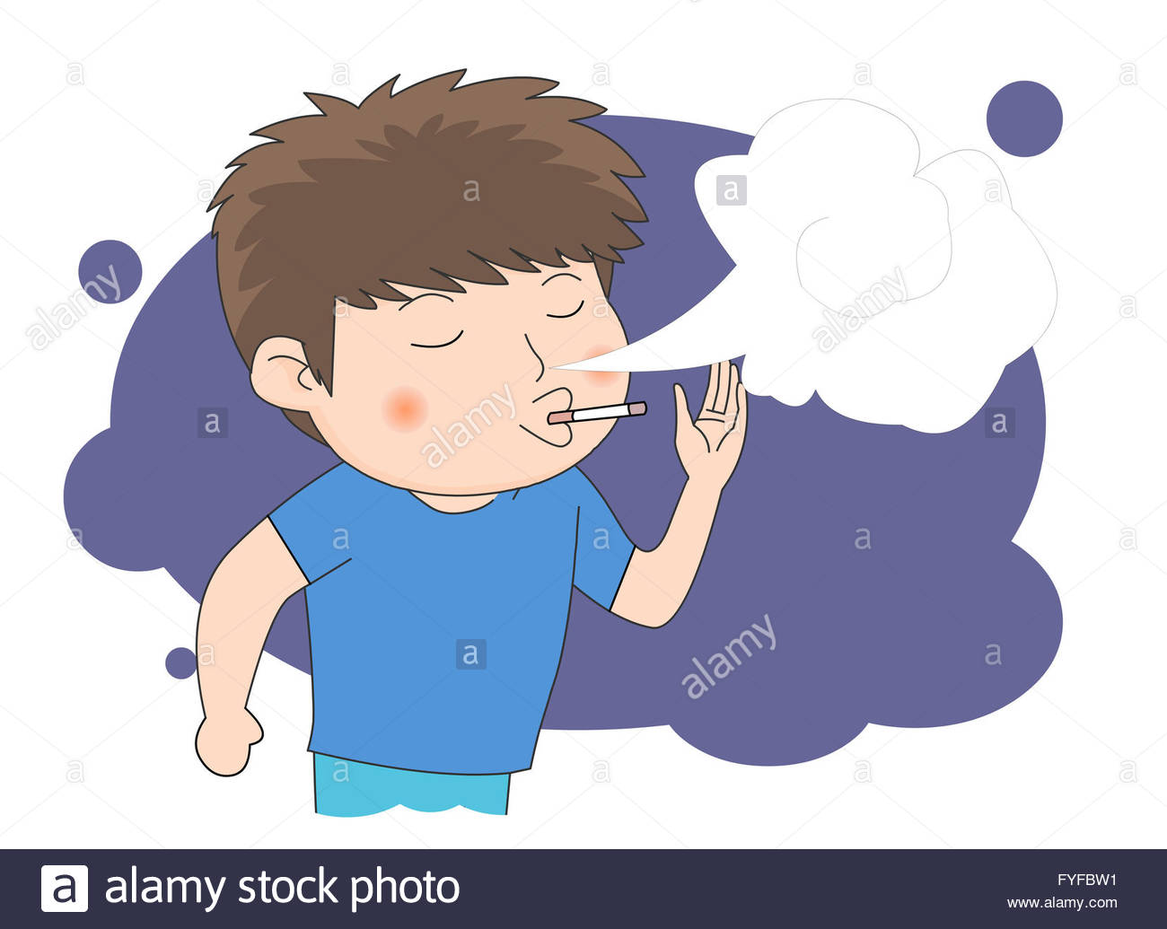 Smoking Addiction Cartoon Stock Photos & Smoking Addiction Cartoon ...