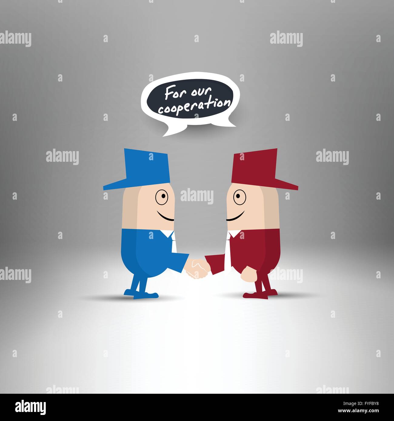 Two businessman shaking hands Stock Vector