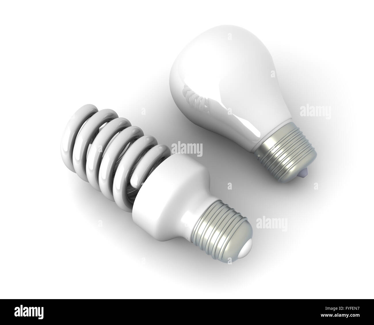 Light bulbs - Old and new Stock Photo