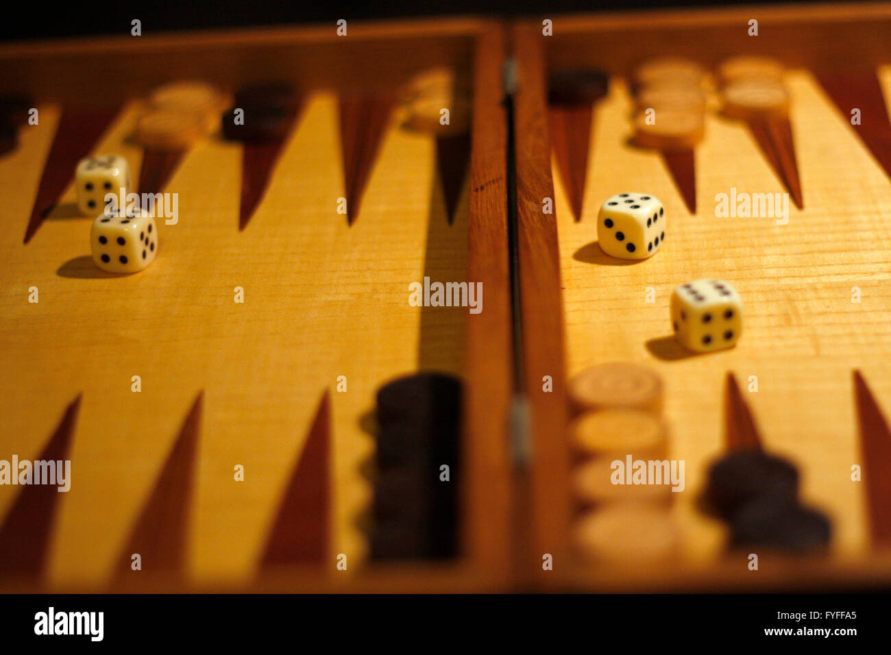 Symbolbild: Backgammon. Stock Photo