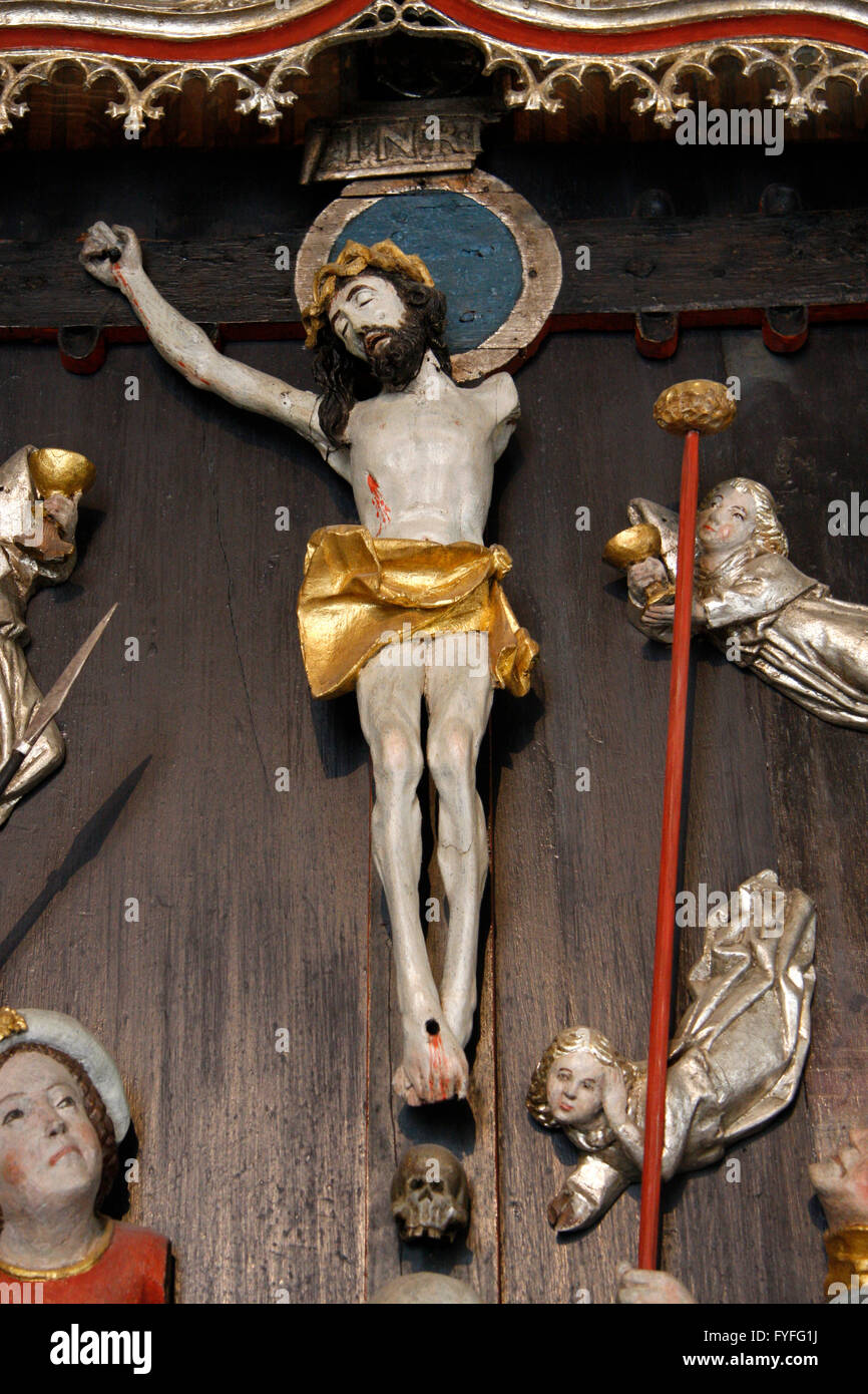 Kruzifix, Ausstellung im Schloss Gottorf, Schleswig. Stock Photo