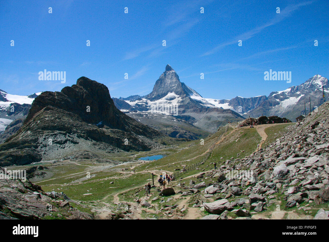 Riffelberg, Matterhorn, Kanton Wallis, Schweiz/ Switzerland . Stock Photo