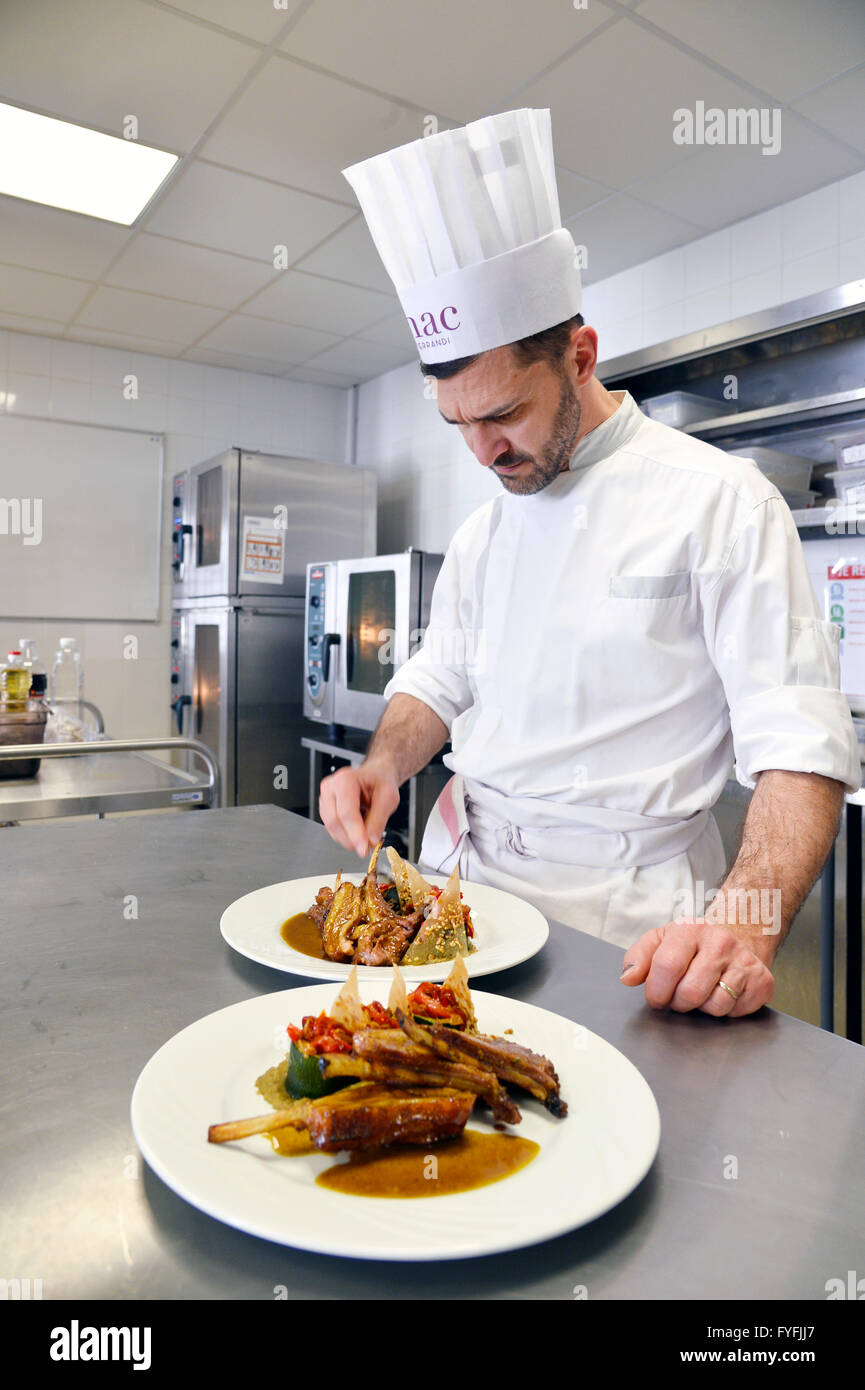 Students of Hospitality and Culinary Arts Institute of Saint-Gratien, France Stock Photo