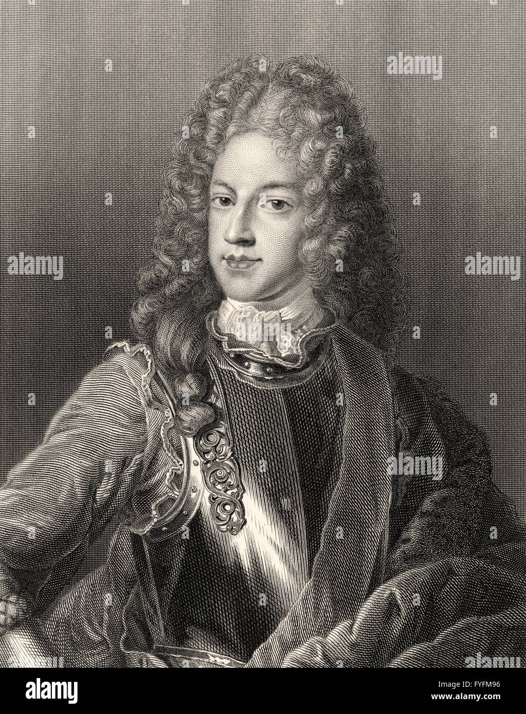 James Francis Edward, Prince of Wales, 1688-1766, the English son of James II of England, Stock Photo