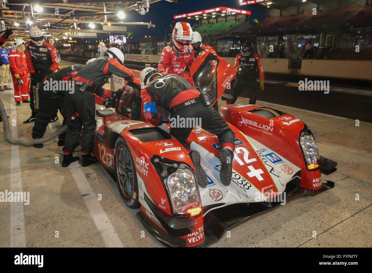 Lola B12 60-Toyota, No. 12, LM P1-L, of team Rebellion Racing, Switzerland,  in the pit lane during the 24 hours of Le Mans Stock Photo - Alamy
