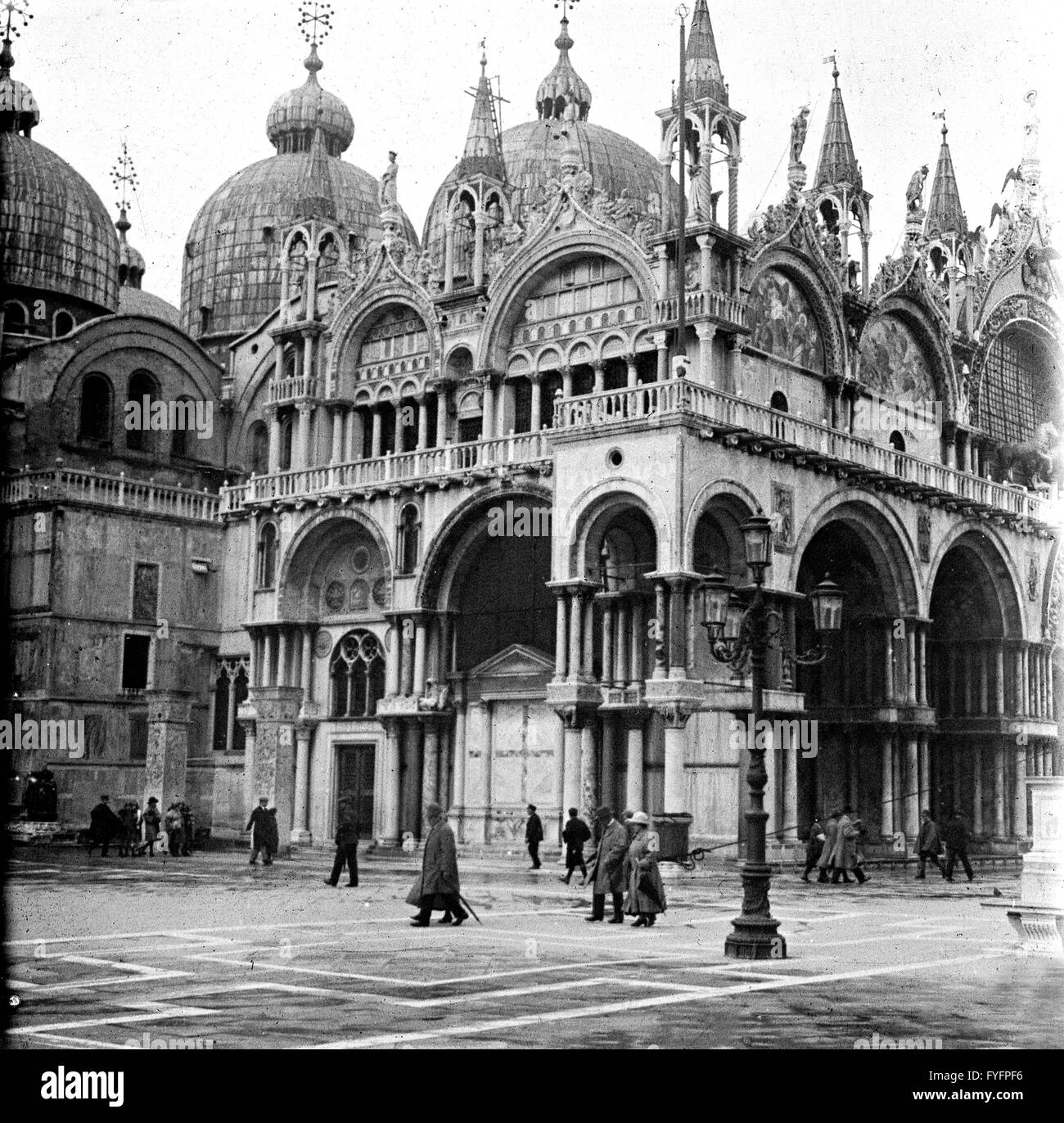 St.Marks Basilica in Venice Italy 1925 1920s Stock Photo