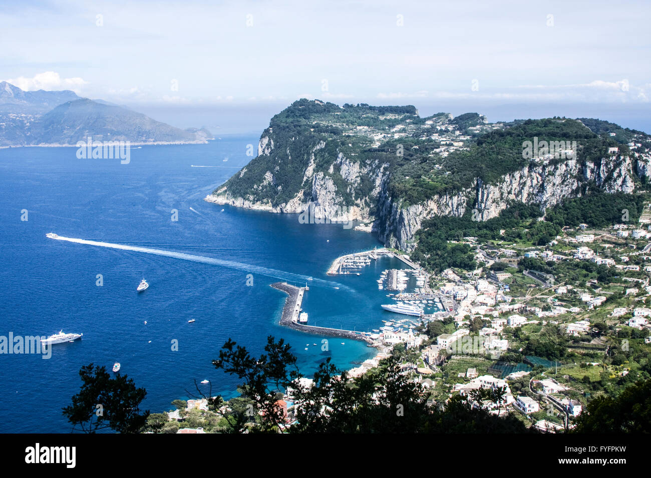 Capri, Italy, view of sea and cliffs Stock Photo