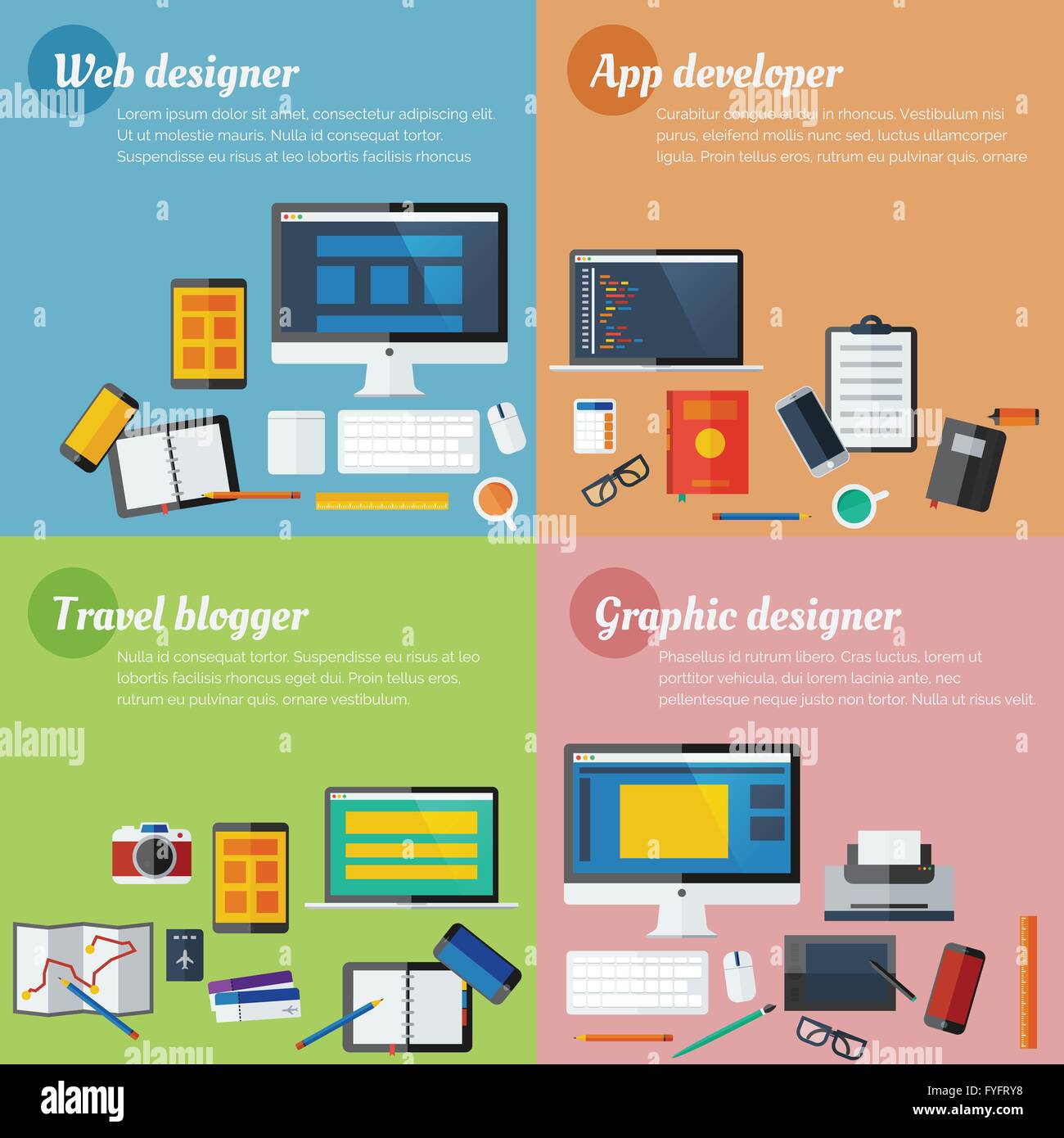 Tablet notes screen Stock Vector Images - Alamy