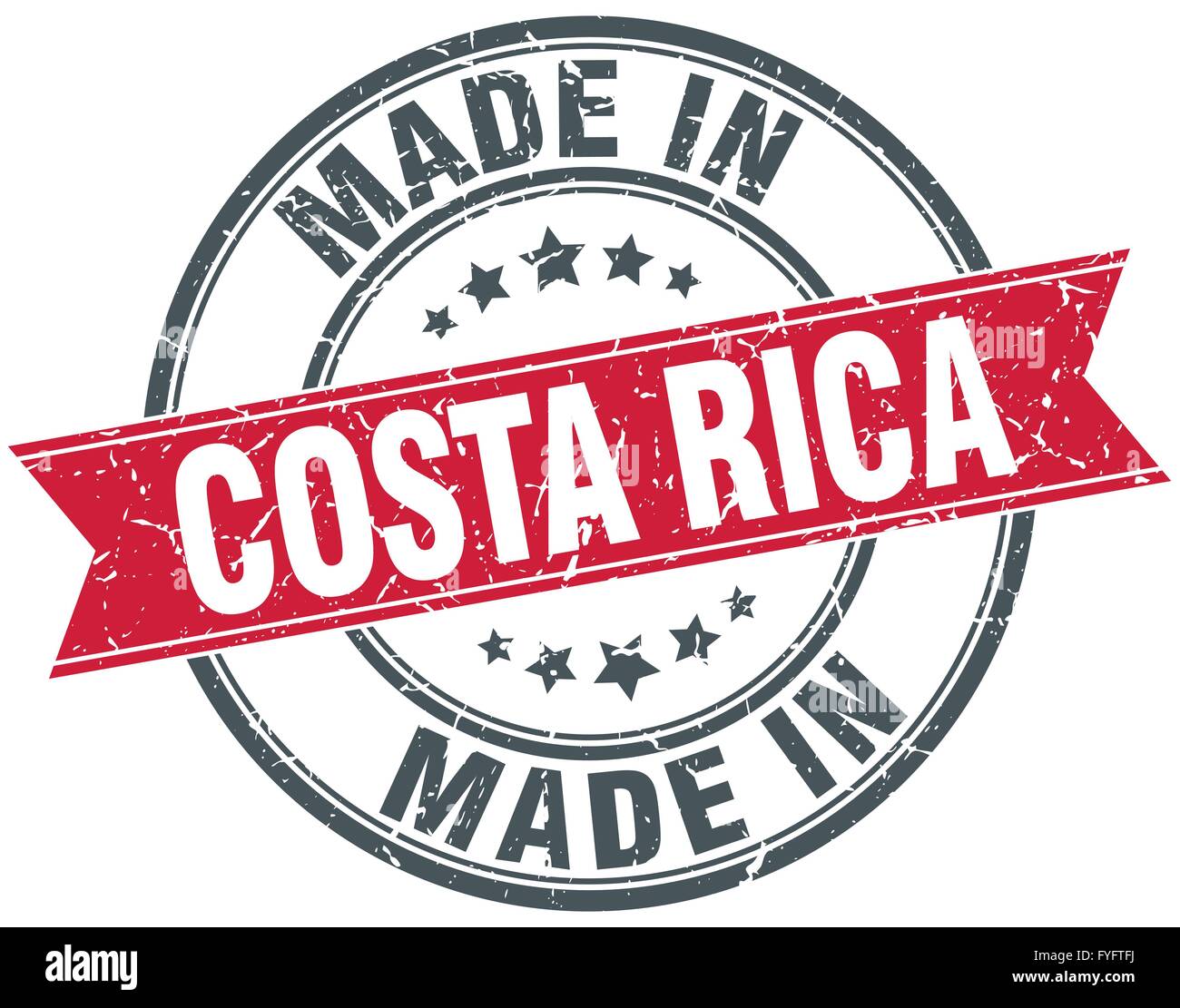 made in Costa Rica red round vintage stamp Stock Vector Image & Art Alamy