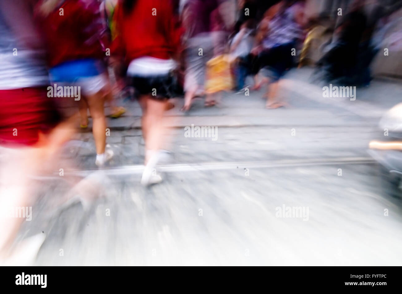 People rush abstract. Motion Stock Photo