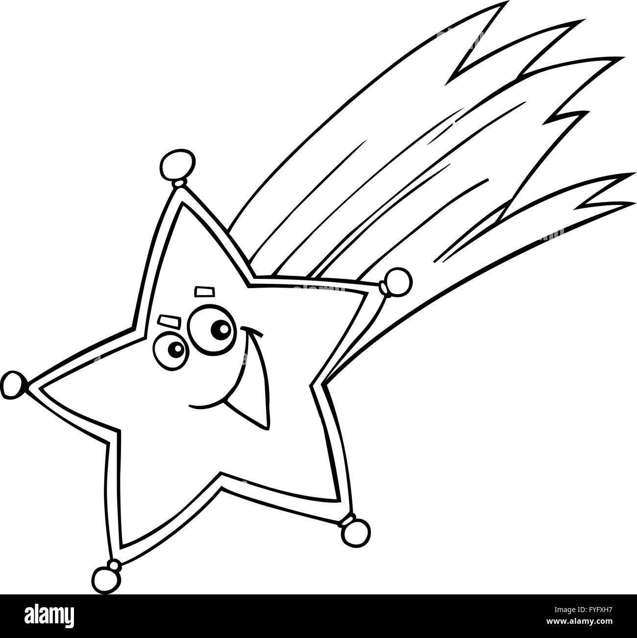 christmas star for coloring book Stock Photo