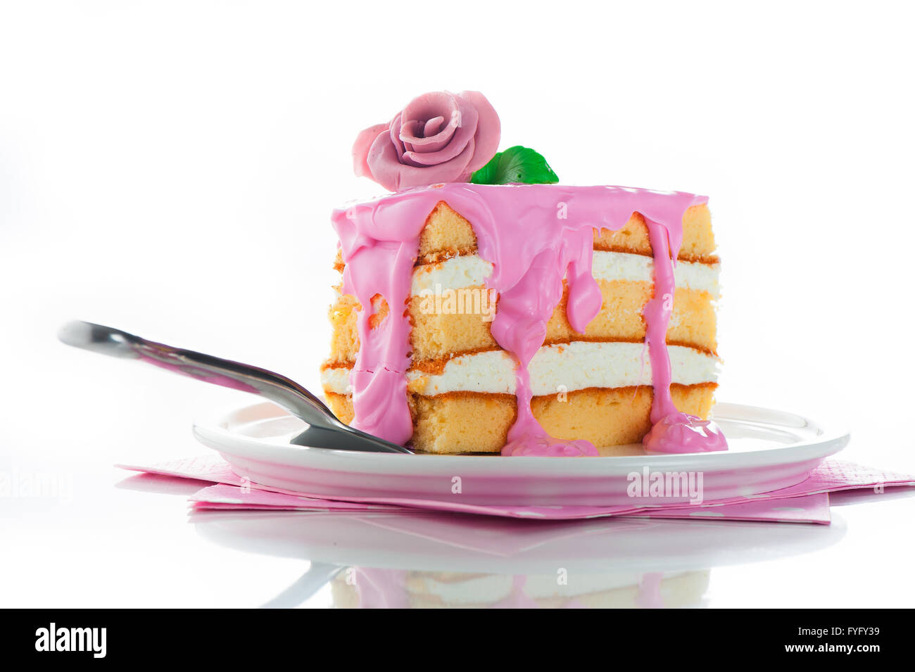 Pink cake Stock Photo