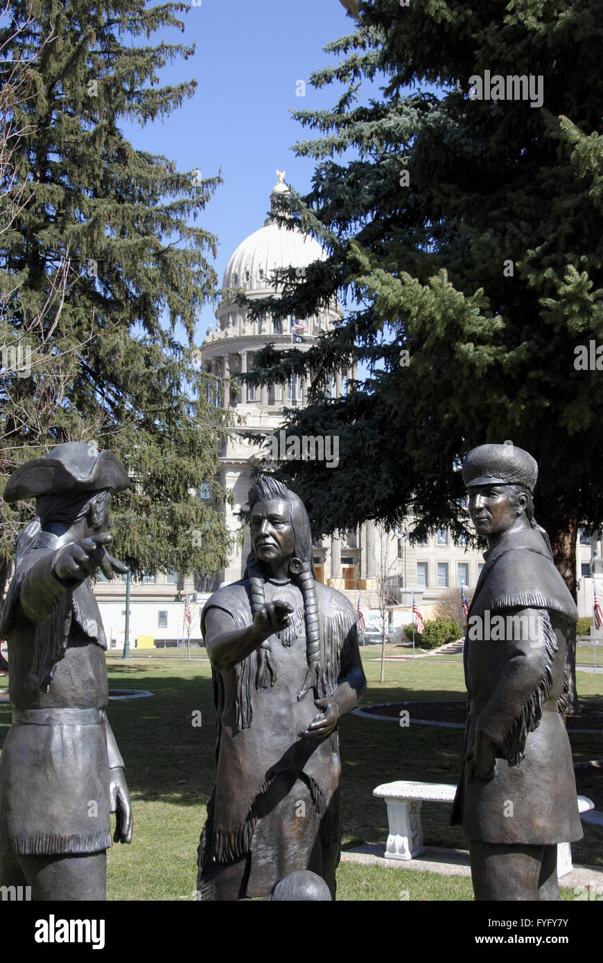 Lewis and Clark Monument, Boise, Idaho Stock Photo Alamy