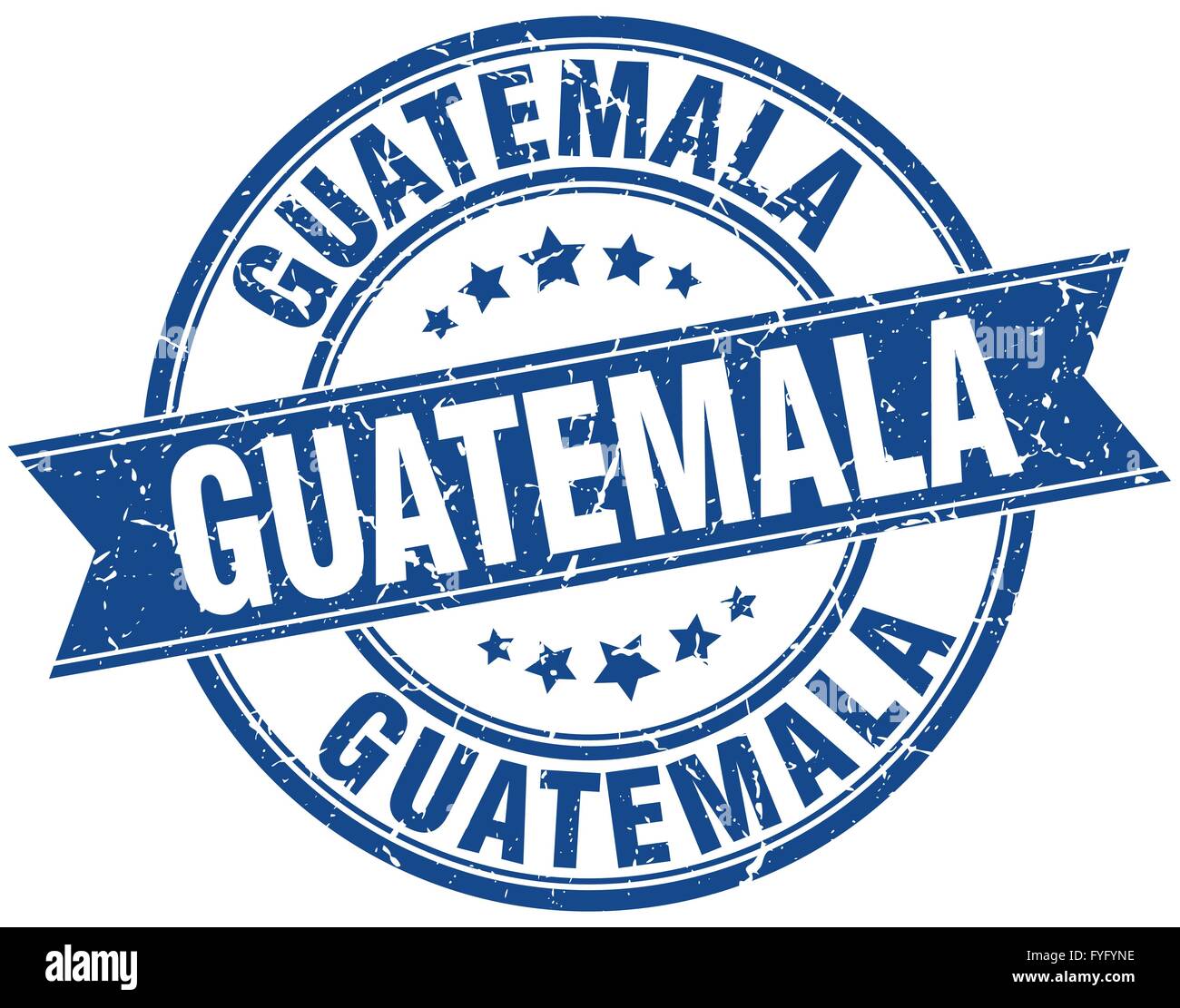 Guatemala blue round grunge vintage ribbon stamp Stock Vector Image ...