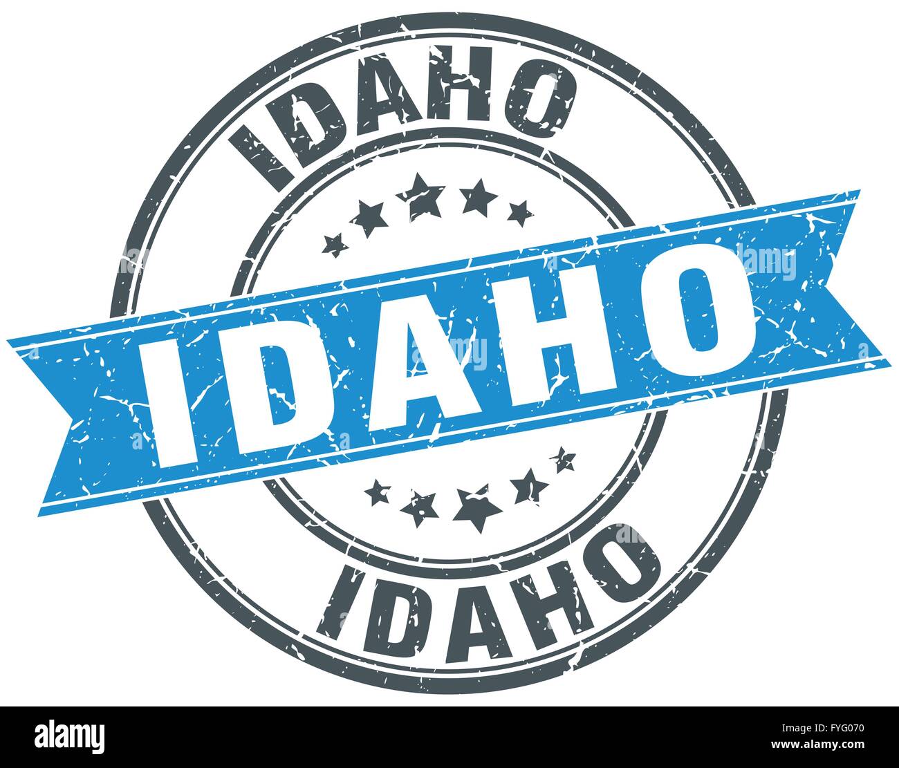 Idaho blue round grunge vintage ribbon stamp Stock Vector Image & Art ...