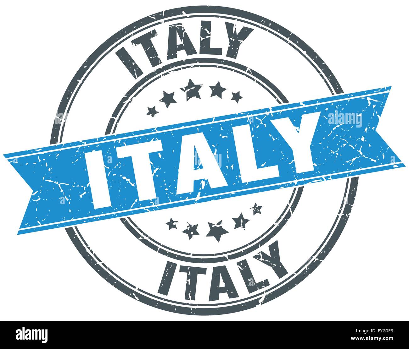 Italy blue round grunge vintage ribbon stamp Stock Vector Image & Art ...