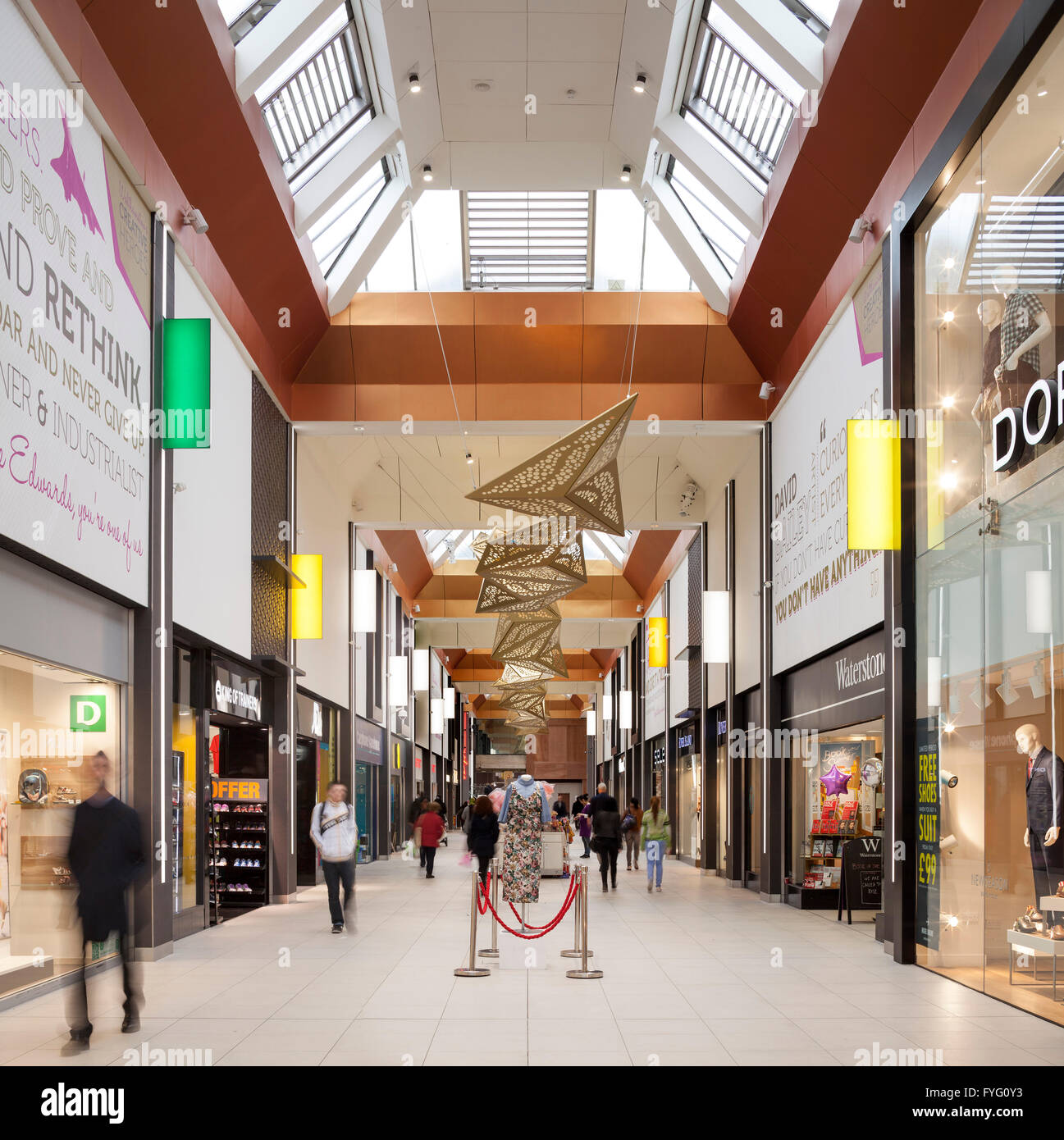 Square view of main shopping route. The Mall Walthamstow, London