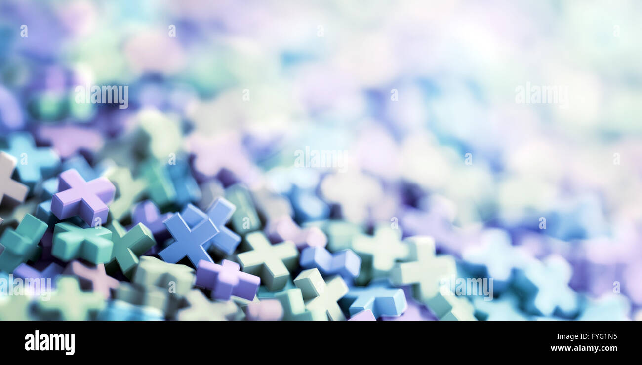 Colored plus symbols digital background, 3d rendering Stock Photo - Alamy