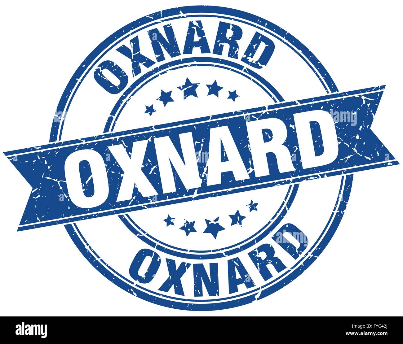 Oxnard blue round grunge vintage ribbon stamp Stock Vector Image & Art ...