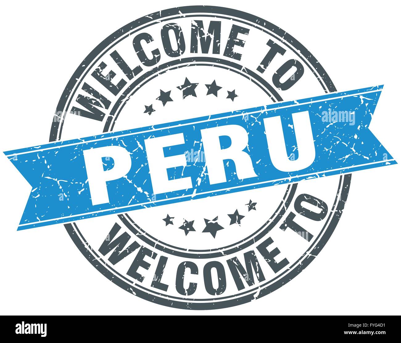 welcome to Peru blue round vintage stamp Stock Vector Image & Art - Alamy