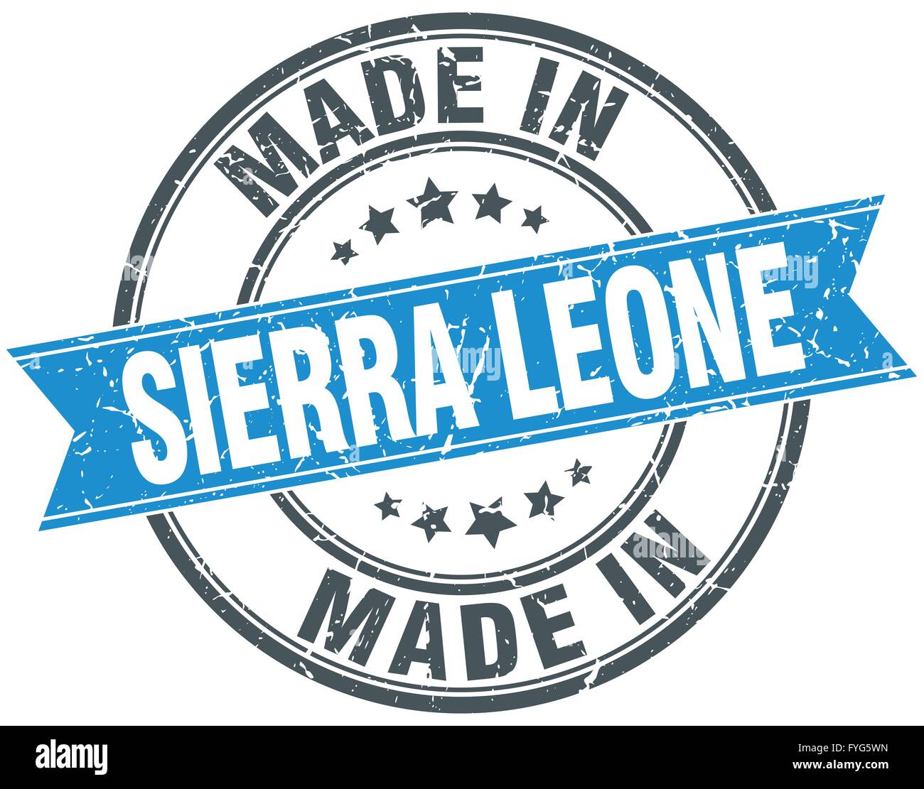 made in Sierra Leone blue round vintage stamp Stock Vector Image & Art ...