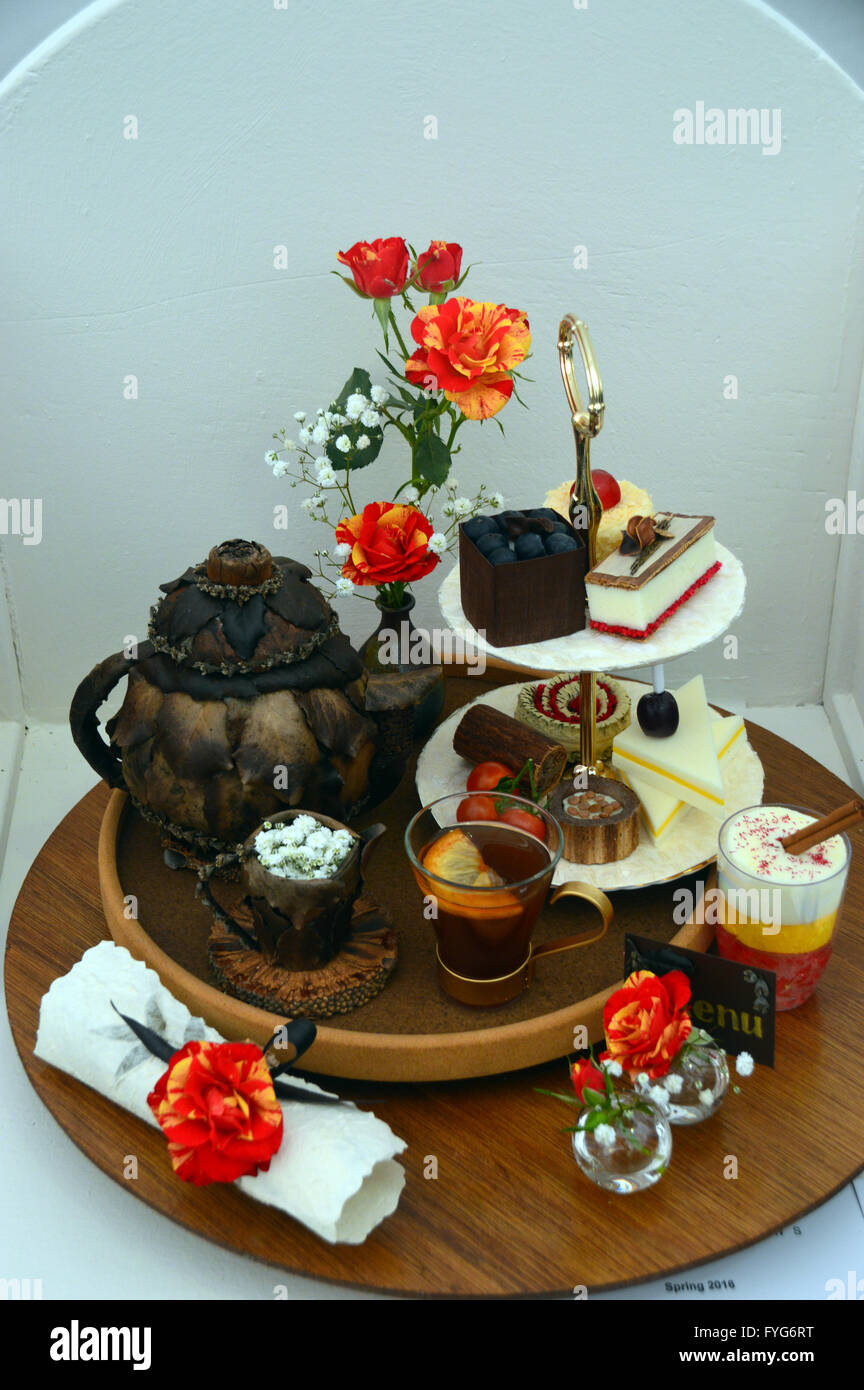 Floral Art Design Titled 'Afternoon Tea' on Display in the Floral ...