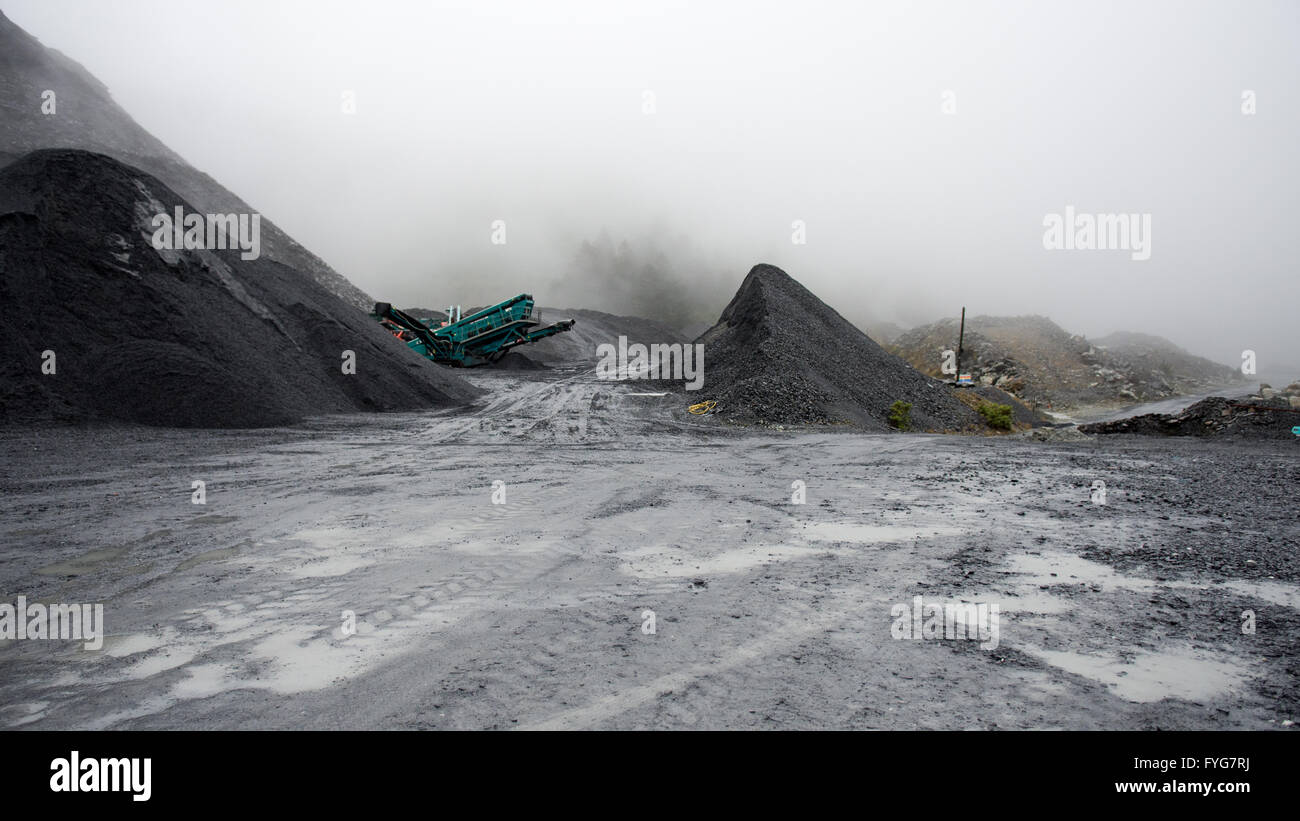 Maenofferen slate quarry at Blaenau Ffestiniog in Snowdonia, North