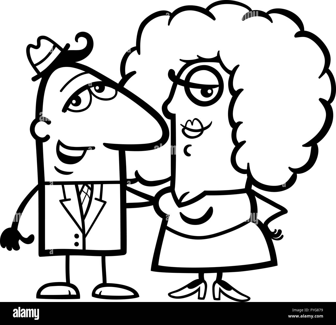 Funny couple cartoon hi-res stock photography and images - Alamy