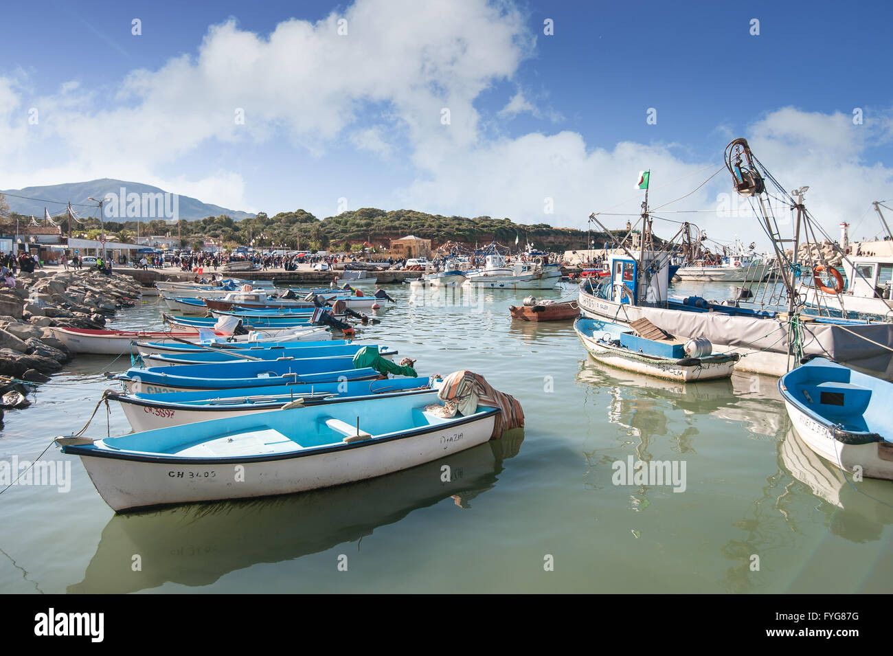 Port of Tipaza(Tipasa). The Urban County seat is Khemisti City, there are two secondary cities, K Stock Photo