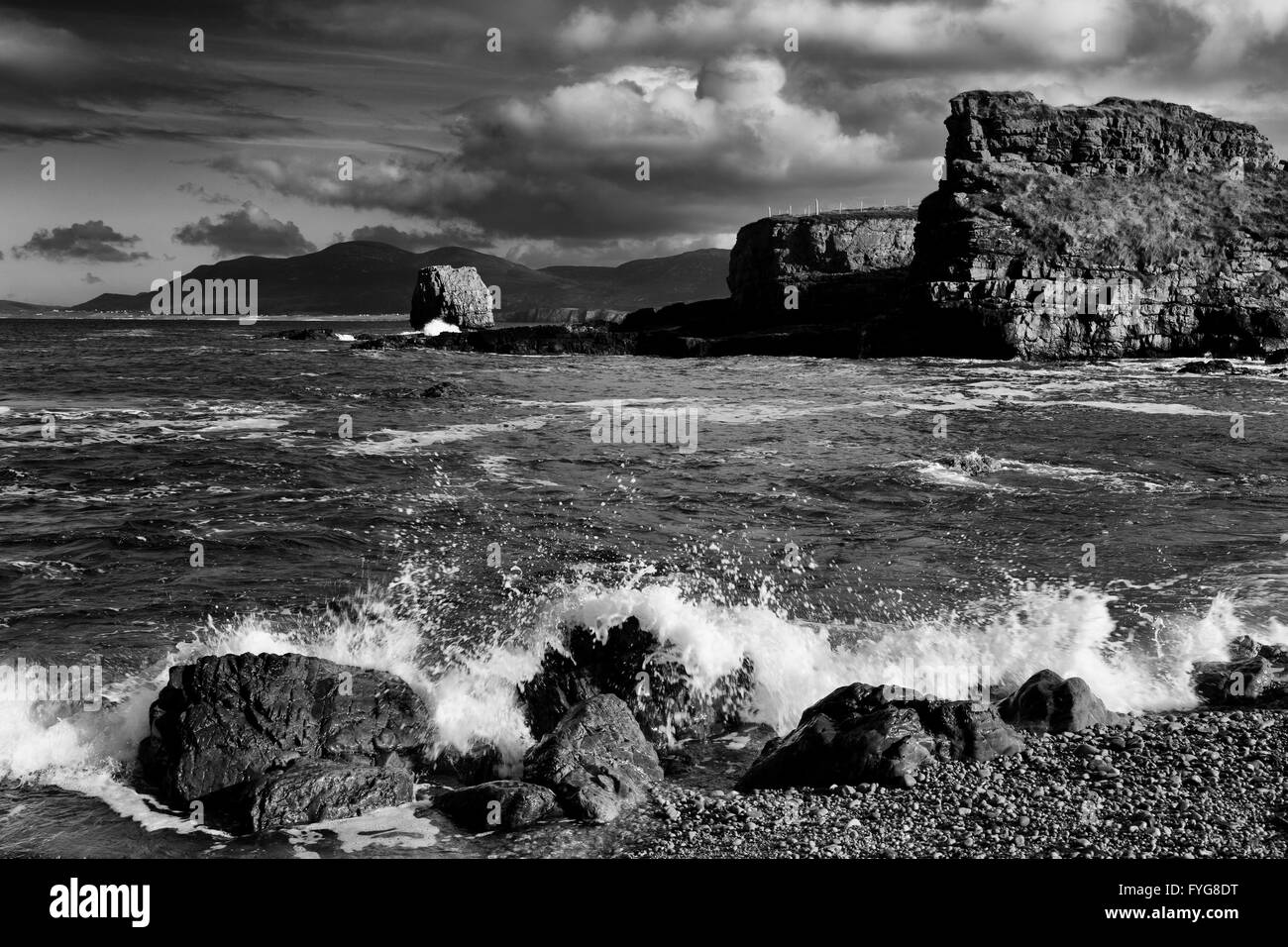 Coastline near Fanad Head, Portsalon, County Donegal, Ireland, Europe Stock Photo