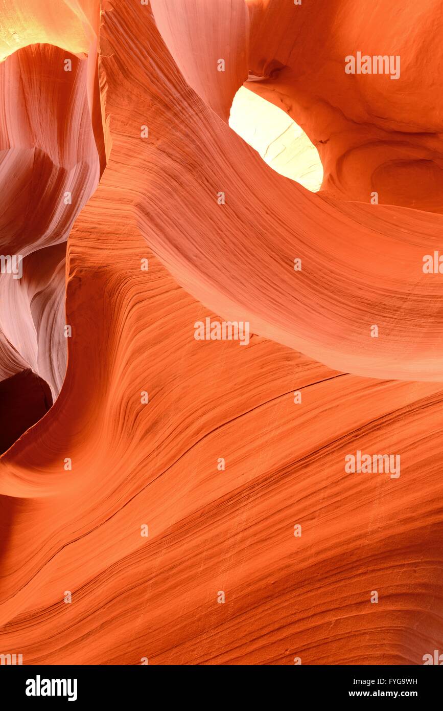 Red Sandstone Rocks - Colorful sandstone rocks in a high desert slot canyon. Stock Photo