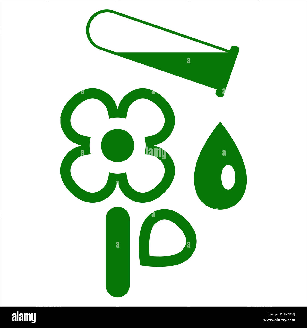 Vector illustration of single flower icon Stock Photo - Alamy