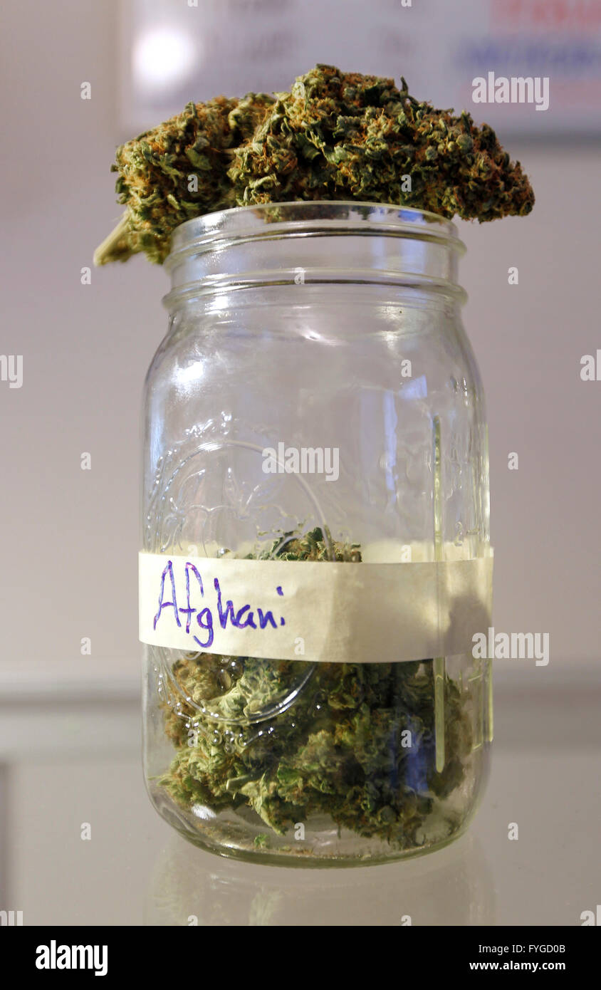 "Afghani" name given to this jar of medical marijuana at the Boulder