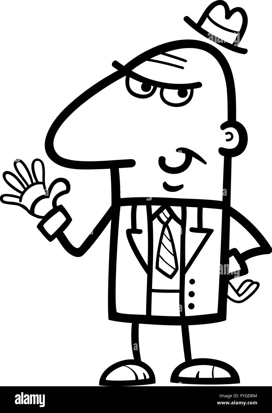 man in suit cartoon illustration Stock Photo Alamy